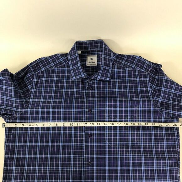 David Donahue Long Sleeve Button Up Shirt Men's XL Plaid 100% Cotton Workwear - Picture 8 of 12